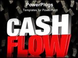 PowerPoint Template - 3d rendered illustration of the word cash flow on a light gray-white gradient background