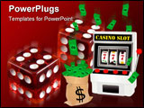 PowerPoint Template - Casino illustration with slot machine and money