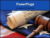 PowerPoint Template - American democratic beginnings - gavel constitution and flag.
