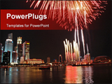 PowerPoint Template - Firework in Singapore on national day