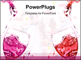 PowerPoint Template - A red and pink soft drink is being poured
