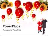 PowerPoint Template - Red balloons and celebration