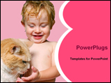 PowerPoint Template - baby with cat