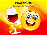 PowerPoint Template - Vector design of an Emoticon making a toast