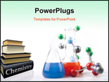 PowerPoint Template - hemistry, Molecular Chain and Flasks witch Liquid Fluid and Microscope series, Slight graininess, b