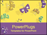 PowerPoint Template - Coloured energetic butterflies