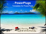 PowerPoint Template - beautiful tropical beach in the Virgin Islands