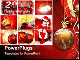 PowerPoint Template - Traditional Christmas Background, Illustration Of Christmas Card