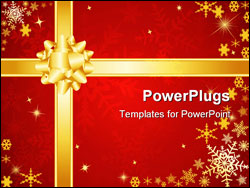 PowerPoint Template - Christmas bow and ribbons. Please check my portfolio for more christmas images.