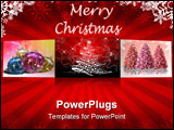 PowerPoint Template - 3D Christmas Postcards On A White Background