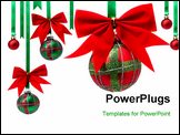 PowerPoint Template - scottish christmas balls isolated on white background