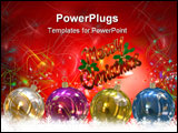PowerPoint Template - Christmas Balls background, illustration of Christmas Card
