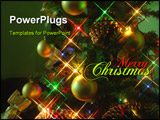 PowerPoint Template - christmas tree at night