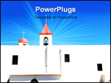 PowerPoint Template - Old mediteranean orthodox church in a city of Israel