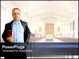 PowerPoint Template - Cool pastor in church.