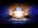 PowerPoint Template - Church with image of jesus and vitreaux