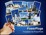 PowerPoint Template - Collage with several shots of ancient orthodox churches on the north-west of Russia