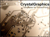PowerPoint Template - Brown close-up of circuit board.