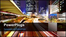 PowerPoint Template - Traffic in city at night