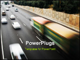 PowerPoint Template - Traffic in motion blur image showing traffic in high speed