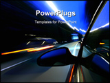 PowerPoint Template - speed car on highway motion blurred concept