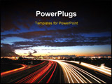 PowerPoint Template - a busy city highway at twilight