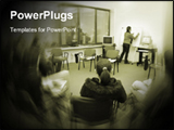 PowerPoint Template - University students in classroom