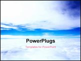 PowerPoint Template - Blue sky and white clouds. Photo taken from high altitude.