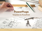 PowerPoint Template - an architect drawing plan for a plot