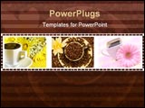 PowerPoint Template - Coffee cup with beans and flower