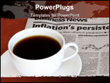 PowerPoint Template - An cup of coffee on a business newspaper