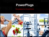 PowerPoint Template - Healthy lifestyle theme collage composed of different images