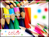 PowerPoint Template - A collections of dfferent photos of colorful crayons