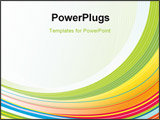 PowerPoint Template - illustration of abstract background made of Colorful Rainbow curved lines