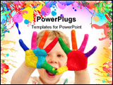 PowerPoint Template - Background coloured, this illustration may be useful as designer work