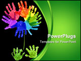 PowerPoint Template - a flower made out of children