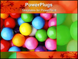 PowerPoint Template - Multi colored bubble gum candy background - very colorful