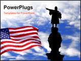 PowerPoint Template - a statue of christopher columbus against a blue sky.