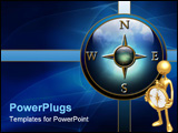 PowerPoint Template - A abstract compass in a blue sky