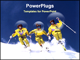 PowerPoint Template - image of skiing riders having fun