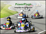 PowerPoint Template - racing car competition on the track