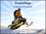 PowerPoint Template - competition on snowmobile