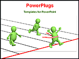 PowerPoint Template - happy puppet leader won in a competition