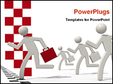 PowerPoint Template - an illustrative image showing a winner businessman
