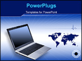 PowerPoint Template - ote Book and laptop technology working Header regarding technology and communication. Banner of ind