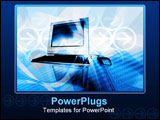PowerPoint Template - Abstract Background Image of Computer and Internet Connection