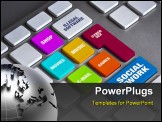 PowerPoint Template - Best computer keyboard detail specially designed for time waste