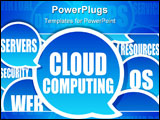 PowerPoint Template - Cloud Computing background express the concept of cloud computing