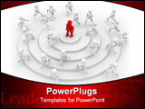 PowerPoint Template - concept of leadership. 3D image. Business illustration