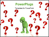 PowerPoint Template - Upset 3d puppet keeping for a head